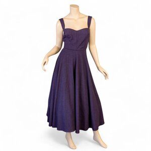 ReVamp Vintage Purple Eggplant Wool Suzette Dress * Medium